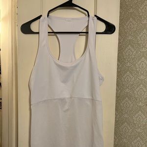 White fabletics workout tank